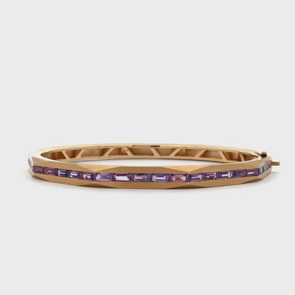 Enigma Purple Sapphire Baguette Bangle